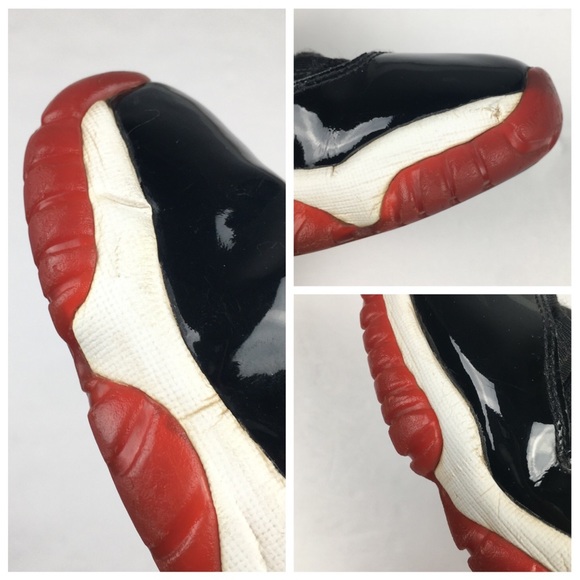 Vintage 2001 Air Jordan 11 Retro XI Playoff Bred 6.5 Basketball Sneakers Jordans - Picture 10 of 12